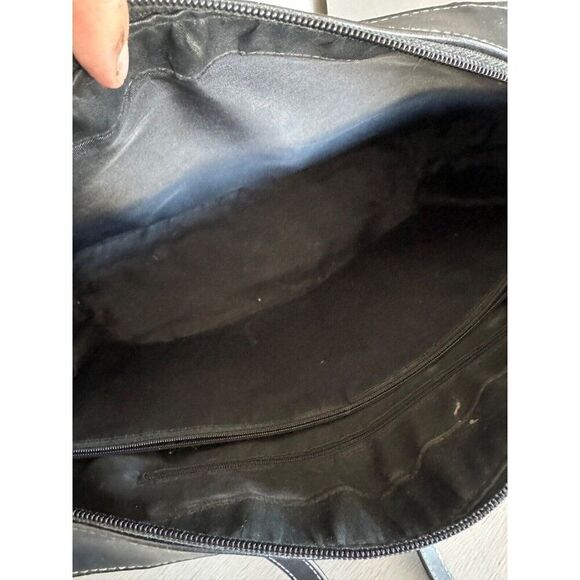 St. John Black Canvas Briefcase Bag - Picture 8 of 16